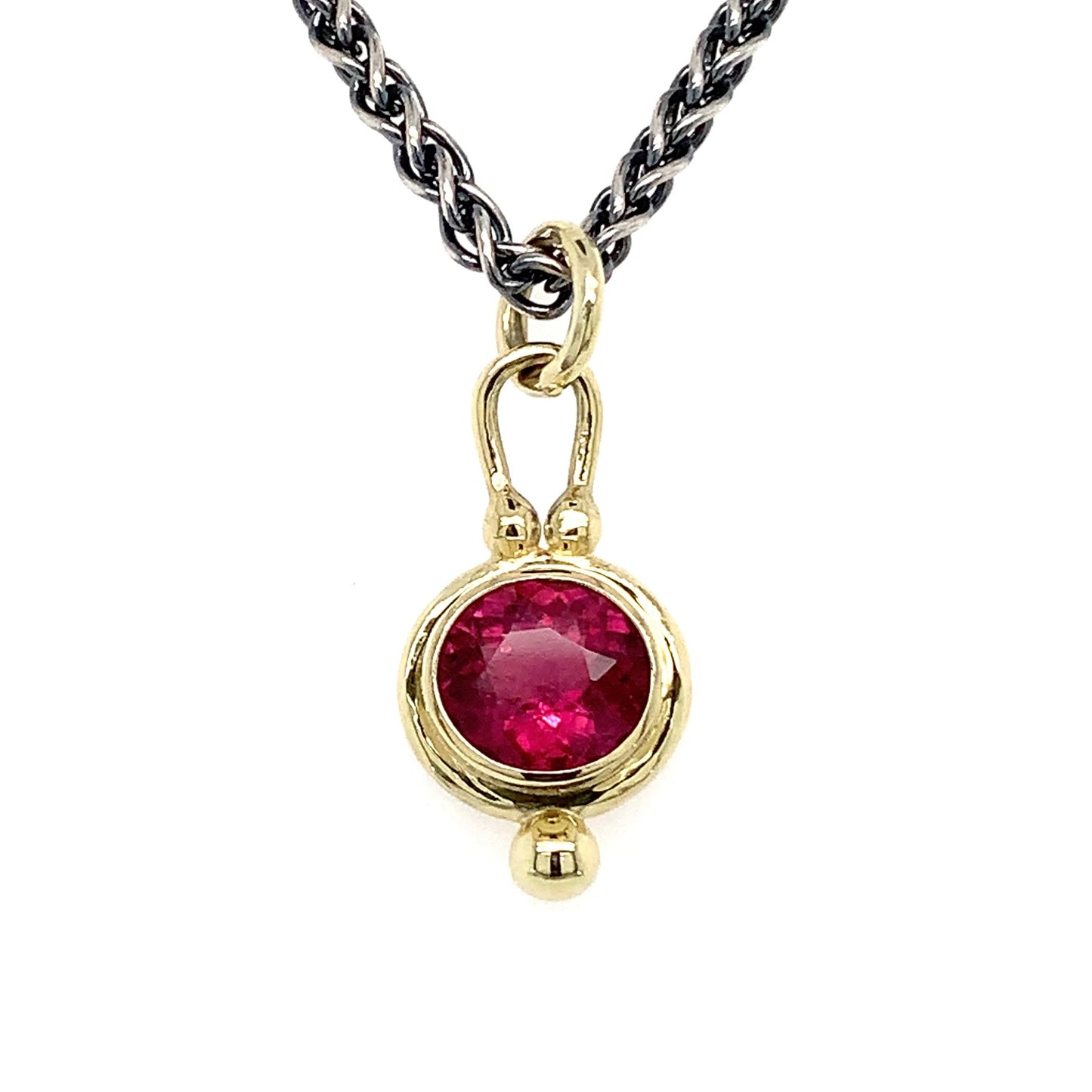 “She Looks Ravishing Tonight” - Rubellite Tourmaline 14K Gold Pendant