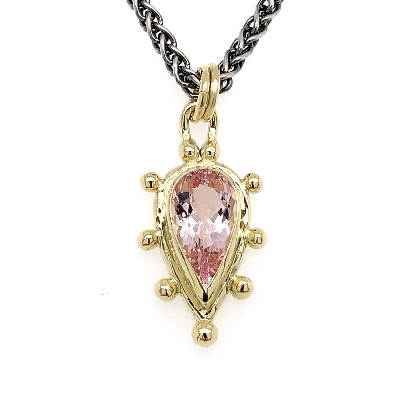 “Love Abounds” - Morganite 14K Gold Pendant