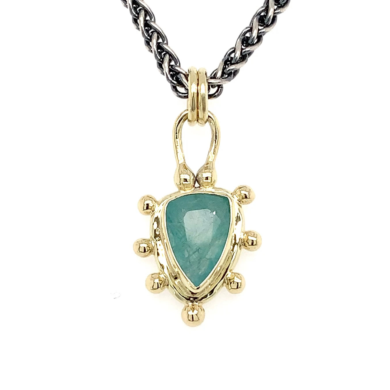 “Blissful Blue” - Grandidierite 14K Gold Pendan