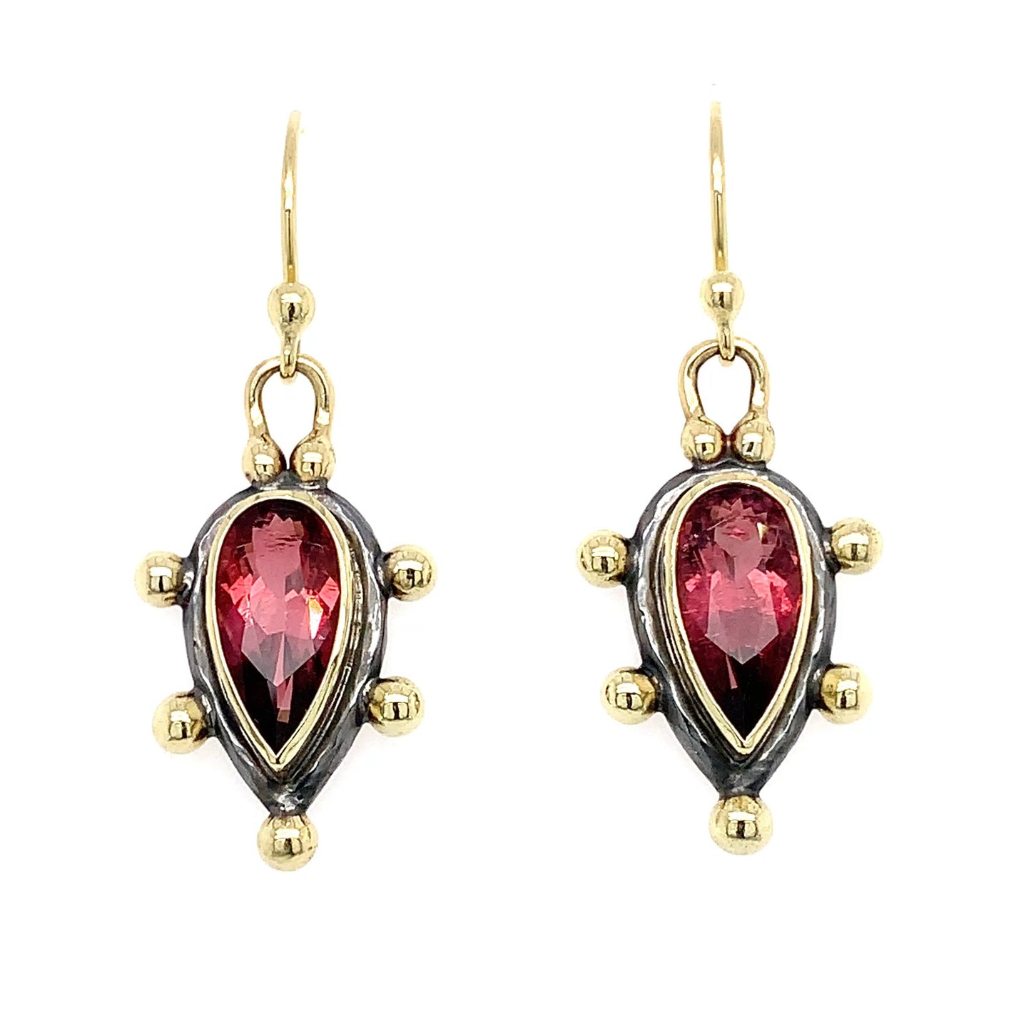 “Juicy Drops” - Rubellite Tourmaline Earrings